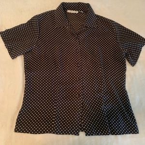 Chaus business polka dot blouse
